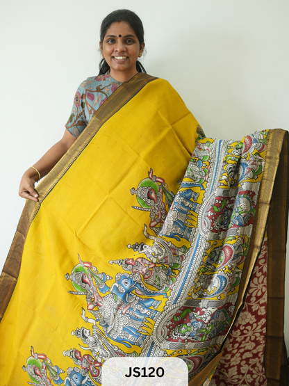 PURE CHENNURI SILK WITH MANGALAGIRI NIZAM BORDER