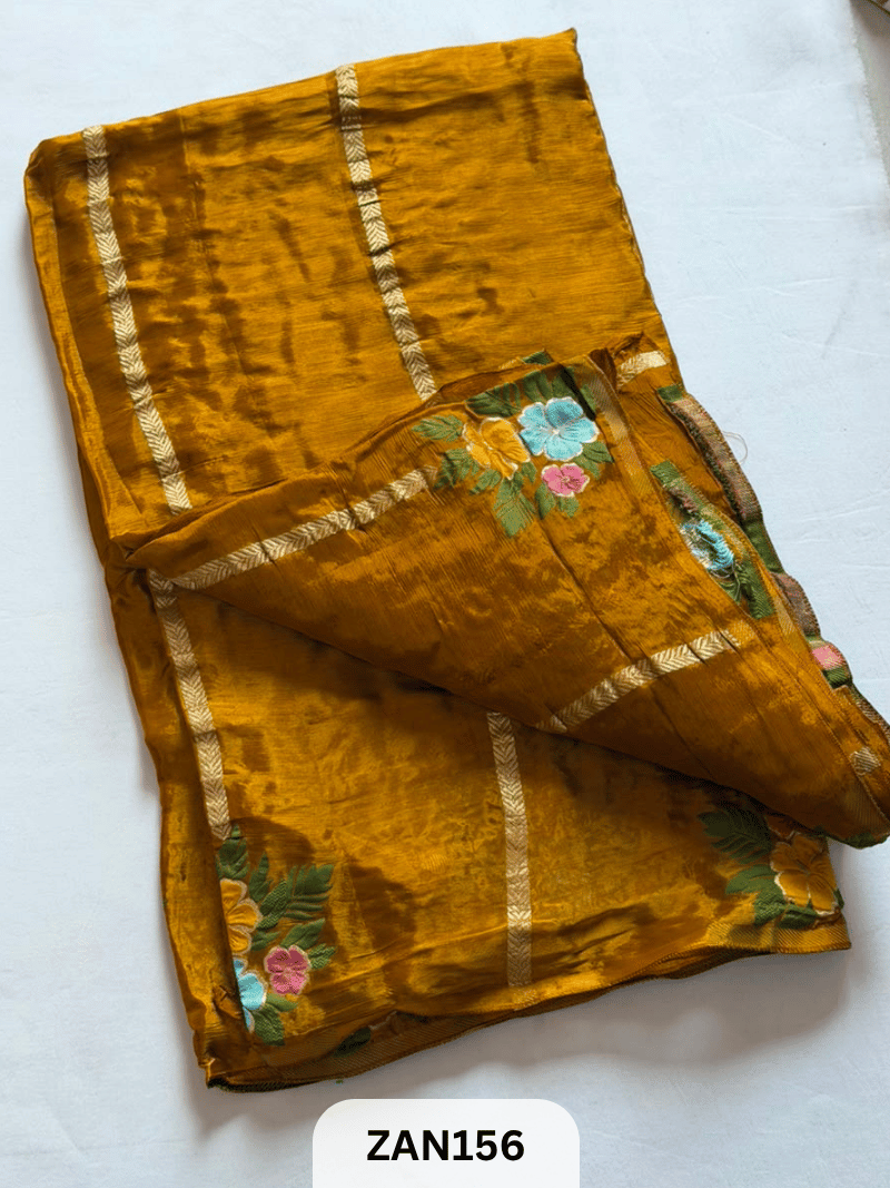 BANARASI CHINON KHADDI MEENA SAREE