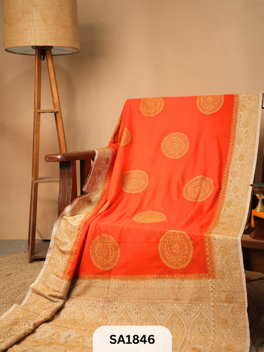 BANARASI KHADI GEORGETTE COCO ZARI SAREE
