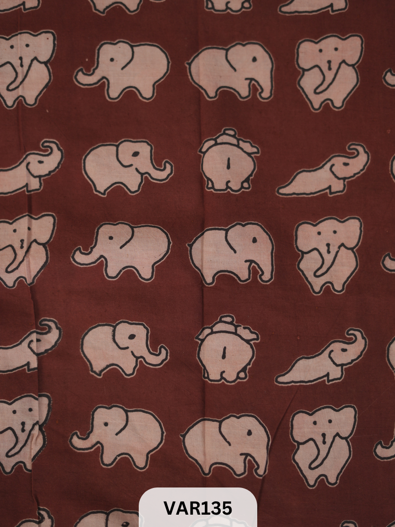 KALAMKARI HANDBLOCK PRINT- FABRIC -1mtr