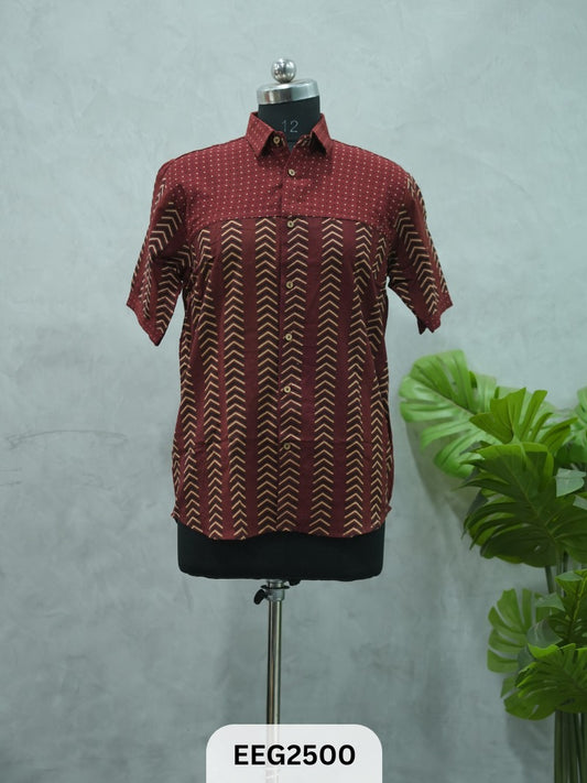 WOMEN MODAL AJRAKH PRINT KHAFTAN SHIRT