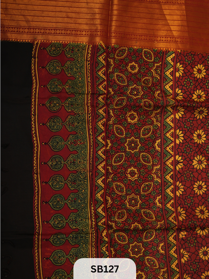 CHENNURI SILK WITH KANCHI BORDER