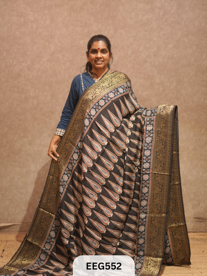 AJRAKH DOLA SILK SAREE