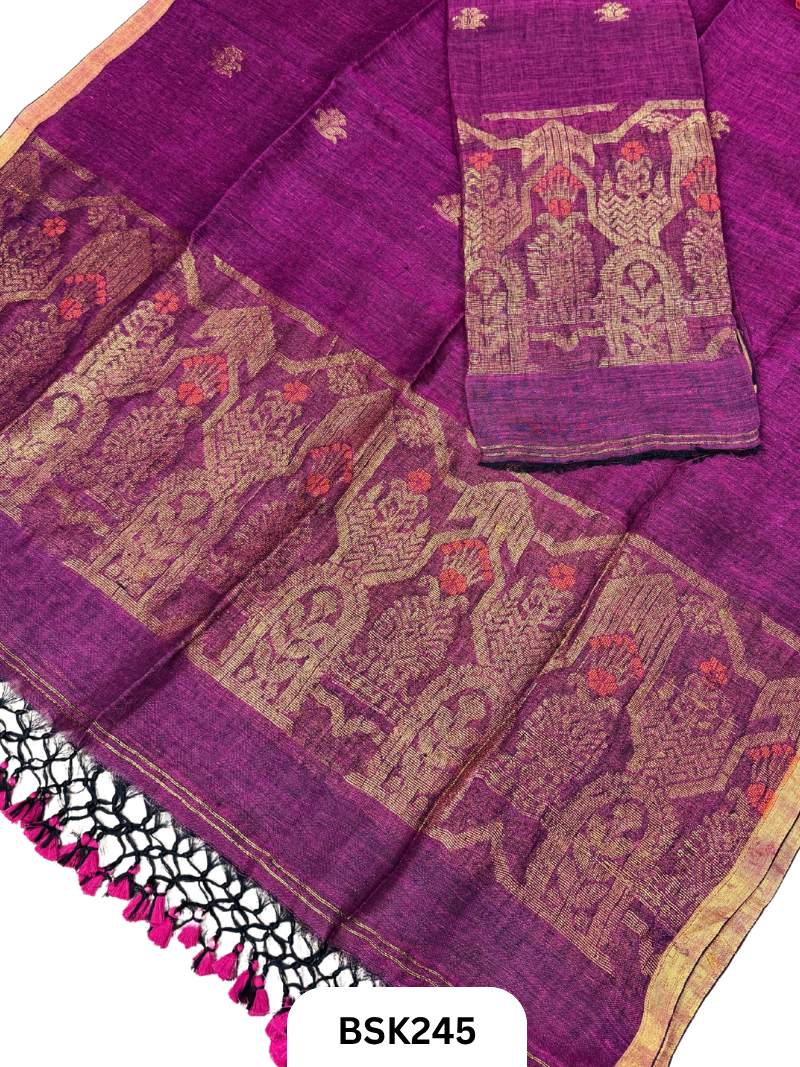 Pure Jayashree Linen By Linen - Top 2.6 Duppatta