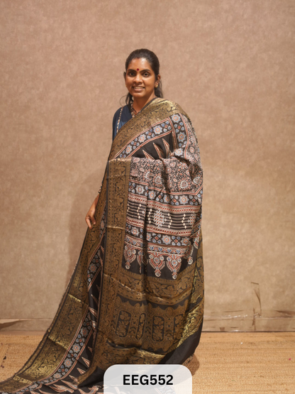 AJRAKH DOLA SILK SAREE
