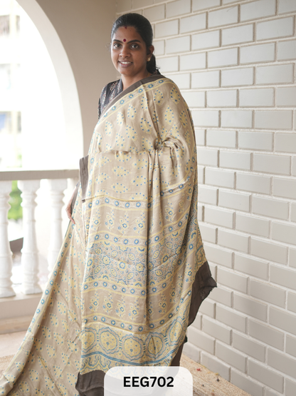 AJRAKH MODAL SAREE - JACKPOT