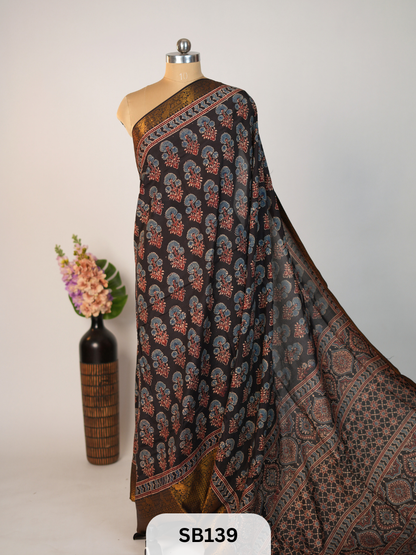 CHENNURI SILK WITH KANCHI BORDER