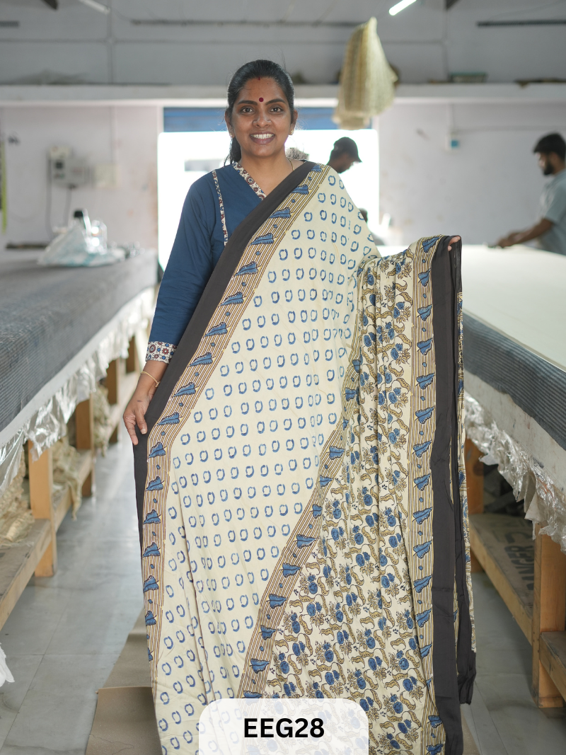 AJRAKH MODAL SAREE