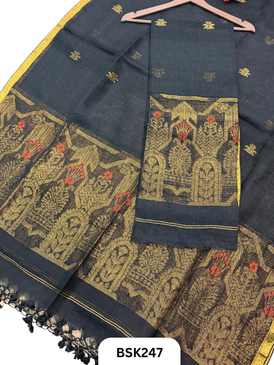 Pure Jayashree Linen By Linen - Top 2.6 Duppatta