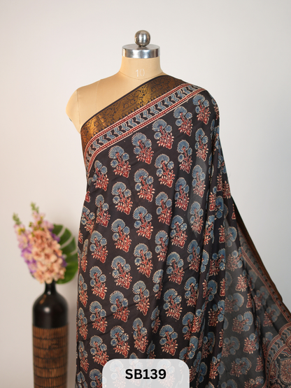 CHENNURI SILK WITH KANCHI BORDER