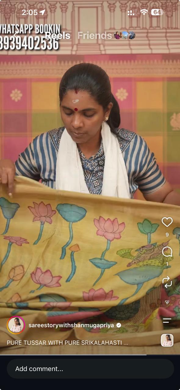 PEN KALAMKARI SILK SAREE
