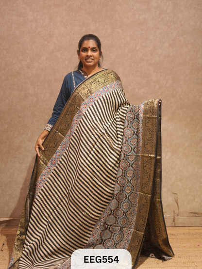 AJRAKH DOLA SILK SAREE