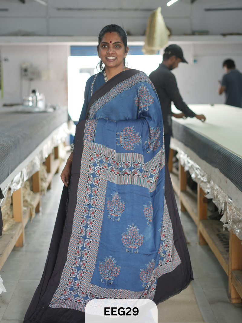 AJRAKH MODAL SAREE