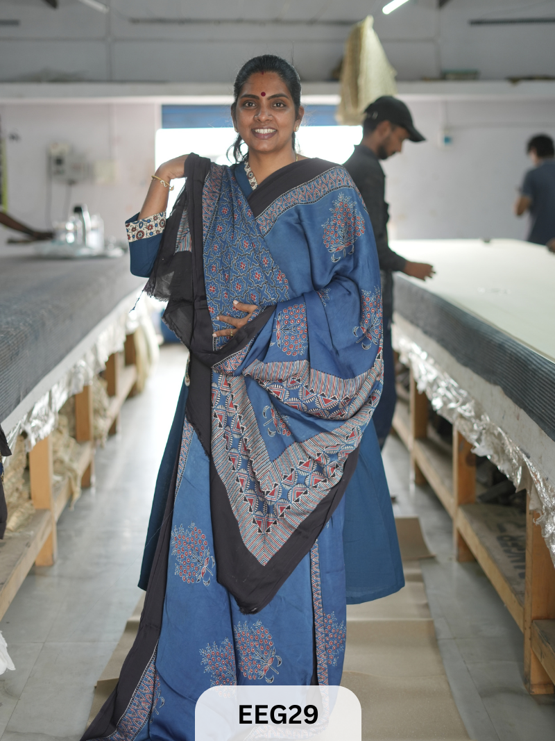 AJRAKH MODAL SAREE