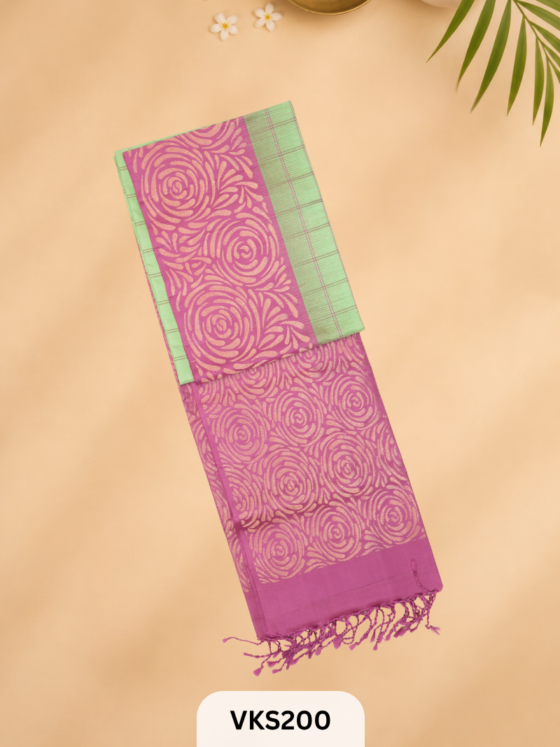 PURE KANCHIPURAM PURE SOFT SILK SAREE