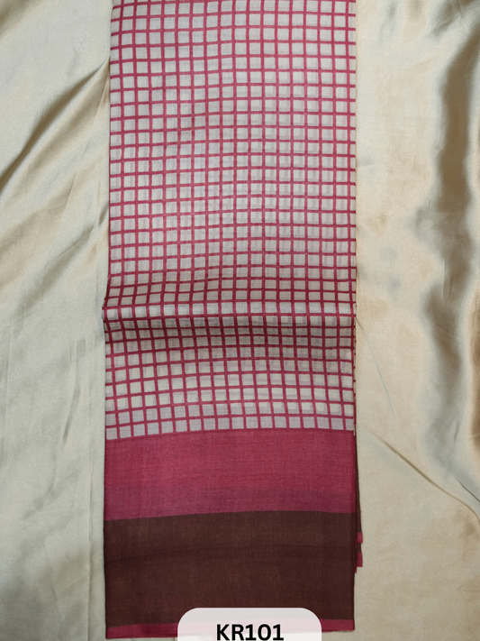 PURE TUSSAR SILK WITH HANDBLOCK AND DIGITAL