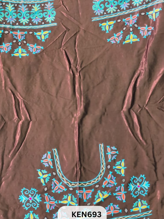 MASHRUSILK HAND AARIWORK UNSTITCHED BLOUSEPIECE