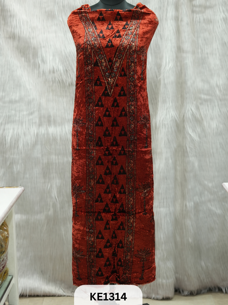 VELVET AJRAKH HANDBLOCKPRINT - 2.5MTR TOP