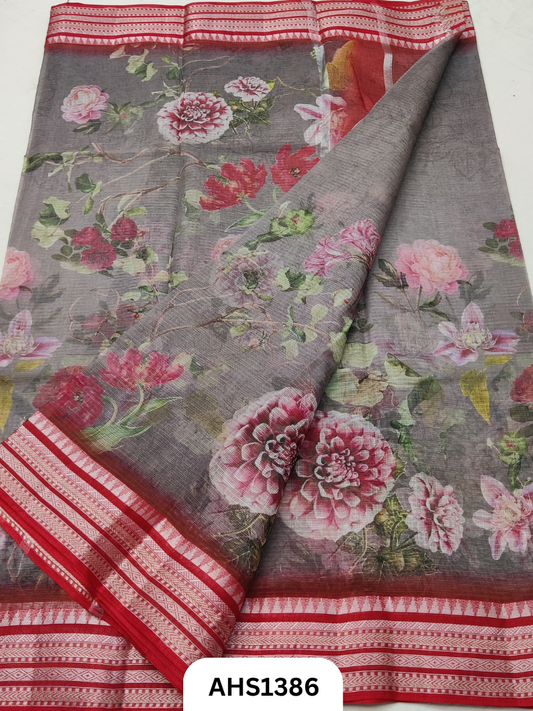 Pure Kota Cotton Digital Print Saree