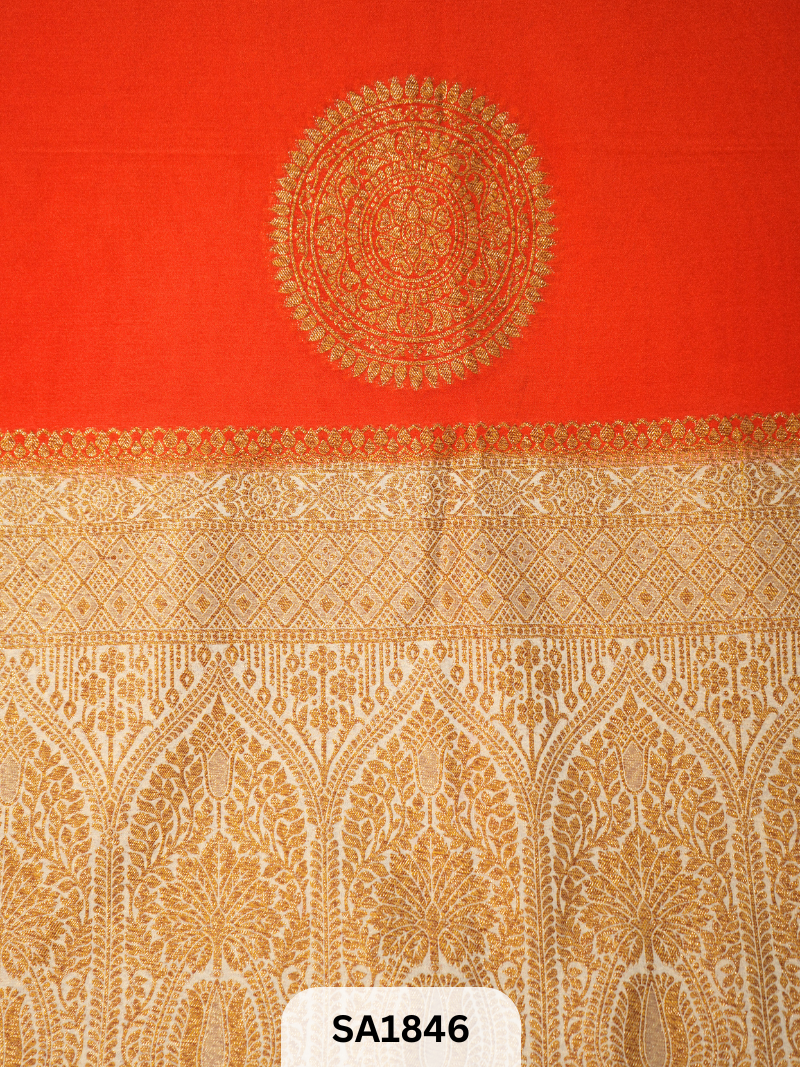 BANARASI KHADI GEORGETTE COCO ZARI SAREE