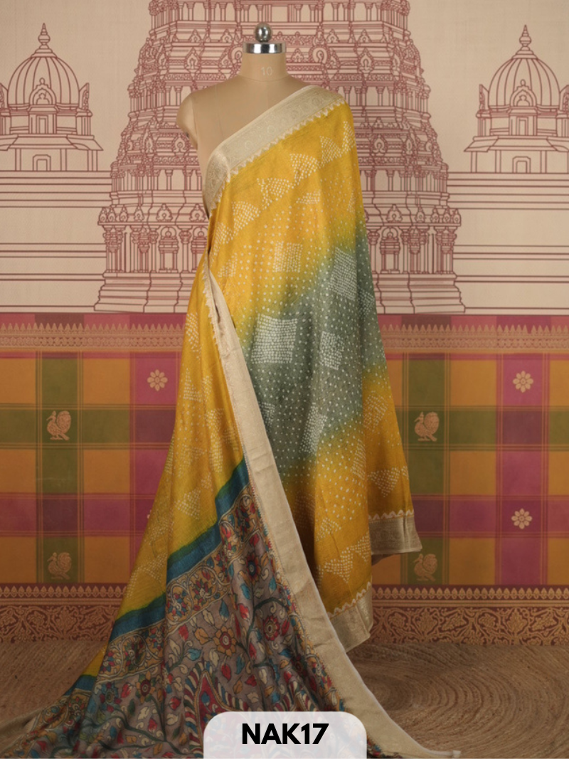 SEMI TUSSAR DIGITAL PRINT SAREE