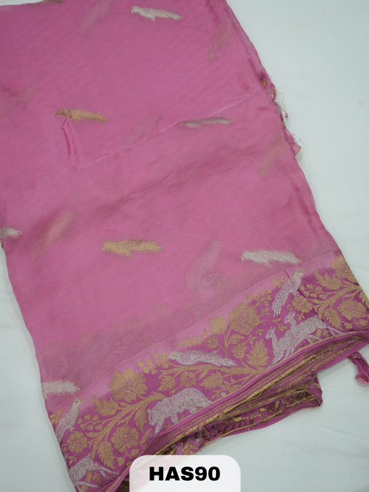 BANARAS MASHRU SATIN BORDER SAREE