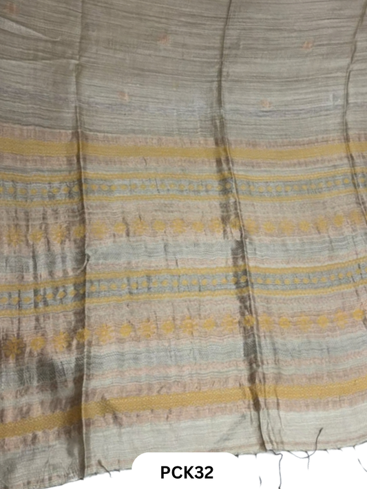 Pure Handloom Matka Banarasi Handweaving Jamdani Motif Saree