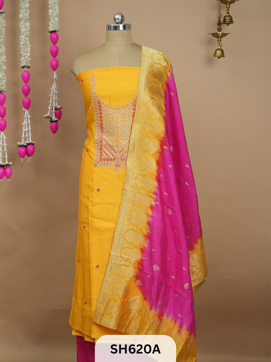 DESIGNER SALWAR SUIT WITH EMBROIDARY WORK & RICH DUPPATA