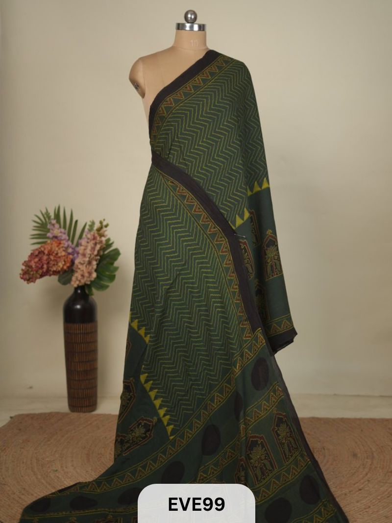 CHINON CHIFFON AJRAKH HANDBLOCK