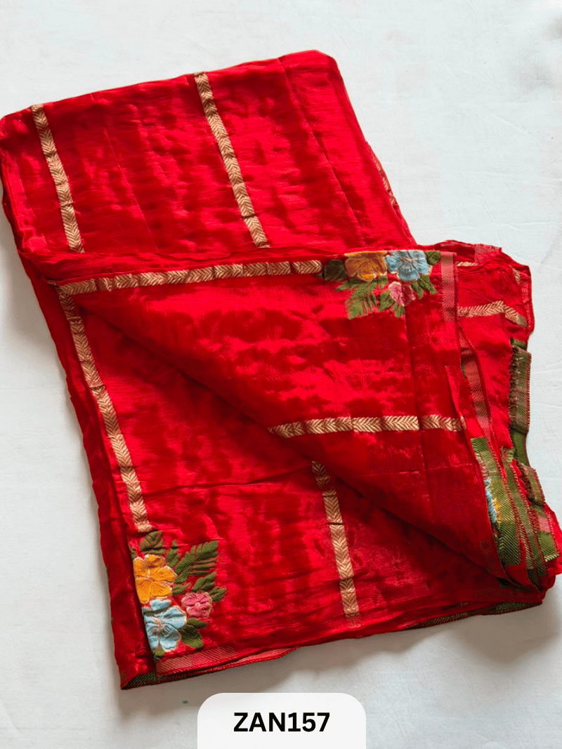 BANARASI CHINON KHADDI MEENA SAREE
