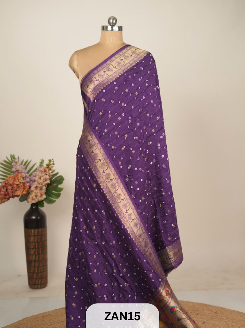 BANARASI BANDHINI WITH PAITHANI BORDER SAREE