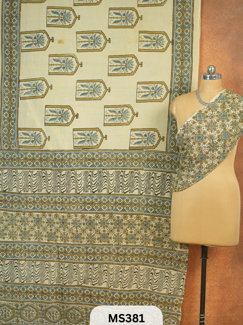 Ajrakh Print Cotton Saree Story with Shanmuga Priya