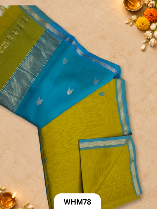 Maheshwari Handloom Small Border Butti Saree