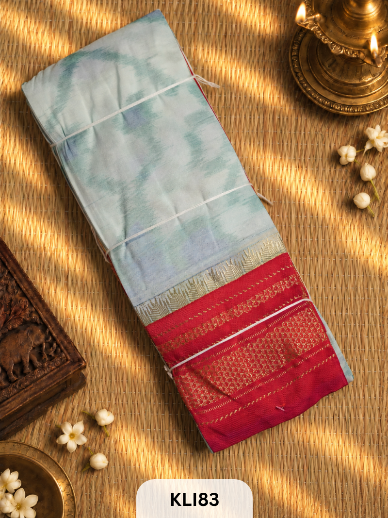 ILKAL POCHAMPALLY TOPI BORDER SAREE