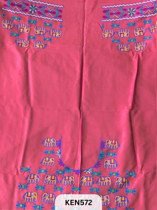 MASHRUSILK HAND AARIWORK UNSTITCHED BLOUSEPIECE