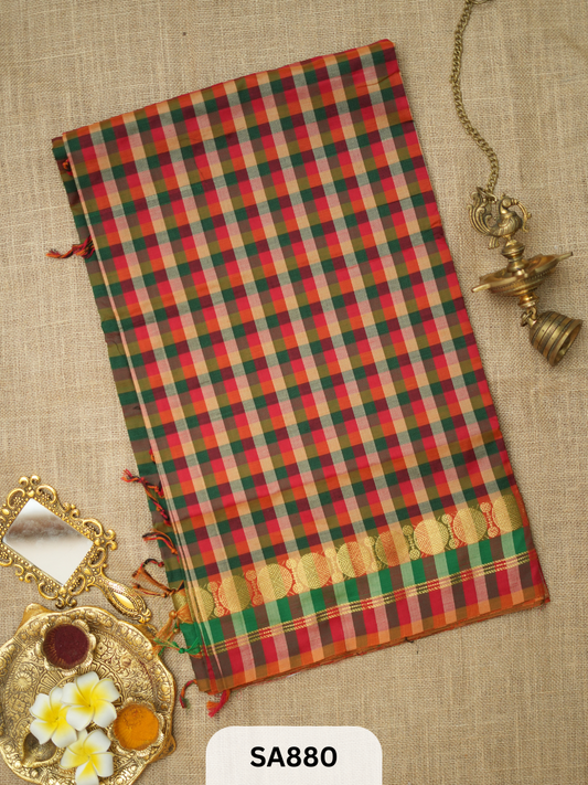 PURE HANDLOOM SILK COTTON SAREE | KATTAM