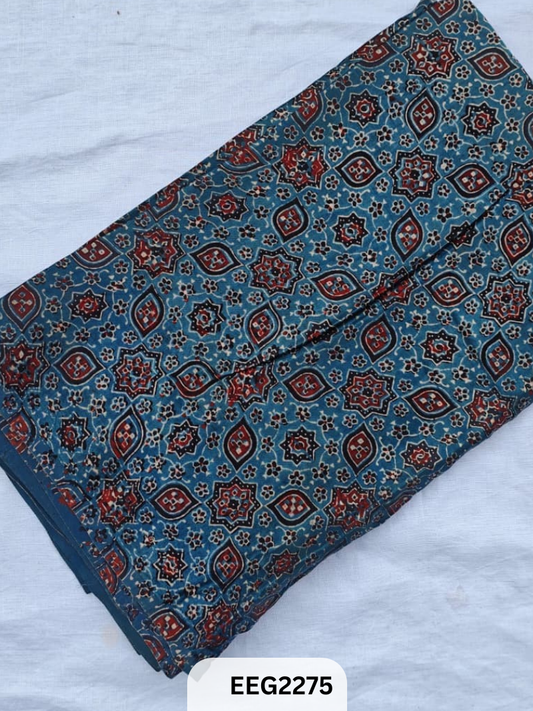 MASHRU AJRAKH FABRIC  PRINT-1 MTR