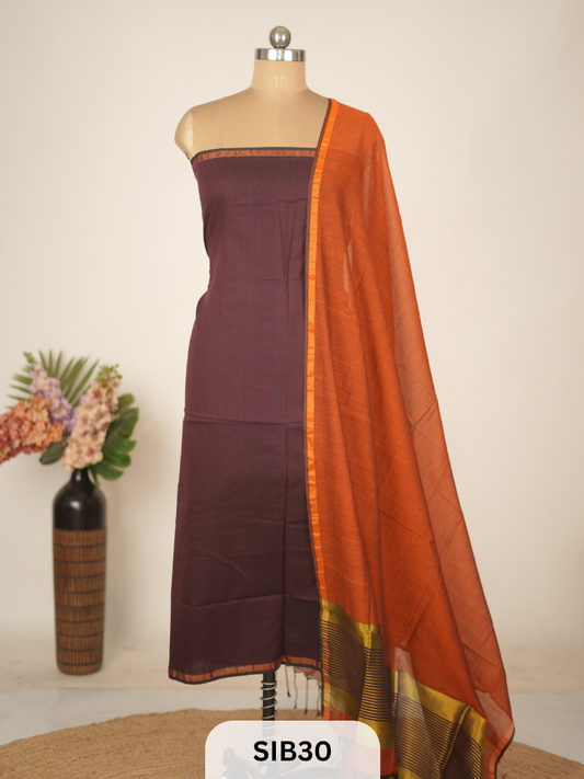 COTTON JAMDHANI TOP WITH DUPATTA