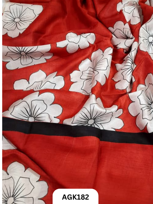 Murshidabad Silk 4Ply Hand Printing Work