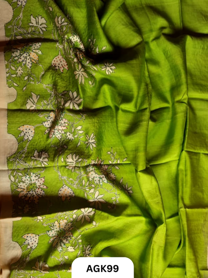 Gaachi by Nethi Tassar – Hand Block & Screen Print Saree with Blouse Piece