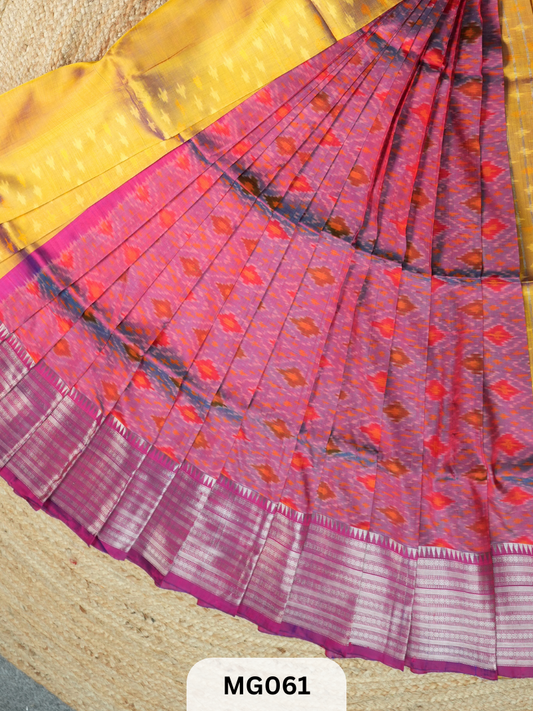 Handloom Mangalgiri saree with Pochampali design