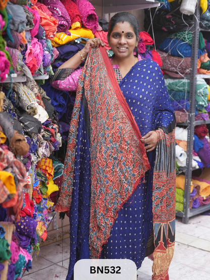 MODAL GAJI - AJRAKH BANDHINI SAREE