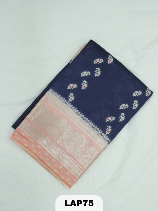 Banaras kora dupion silk saree