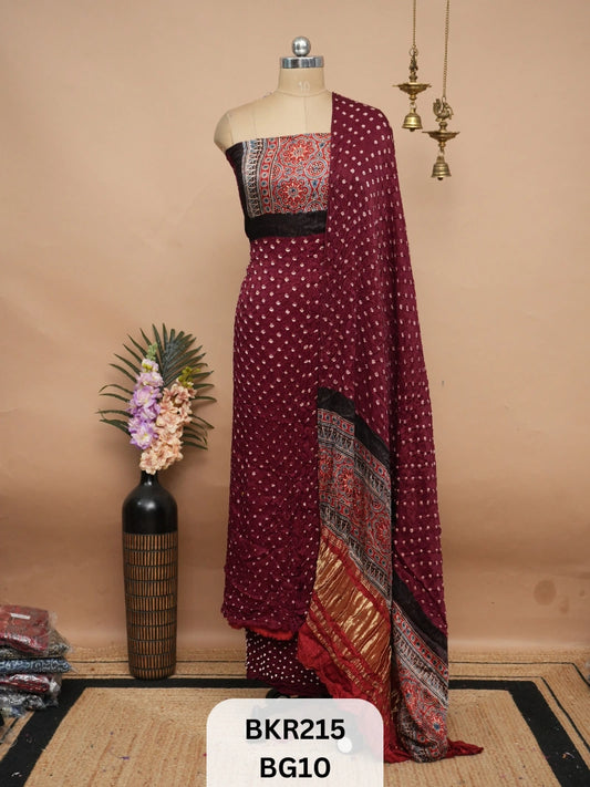 BANDHANI AJRAKH WITH LAGDI PATTA | SALWAR SUIT