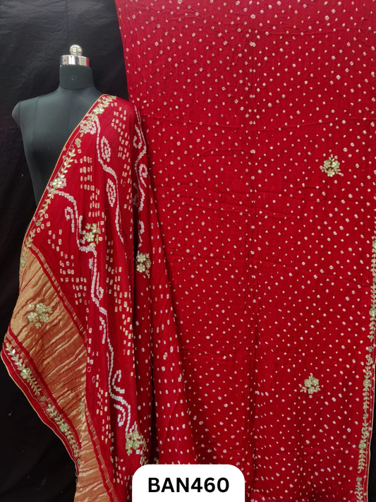 Semi Gaji SilkTissue Pallu Star Saree With Edging
