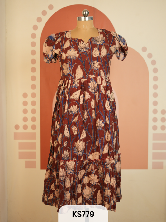MADNESS-KALAMKARI LONG GOWN - HEIGHT 46 INCH