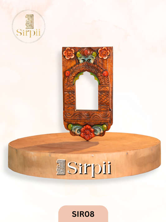 Decorative Wooden Mada Vilakku Wall Hanging - Height 15" INCH, WIDTH 8"INCH