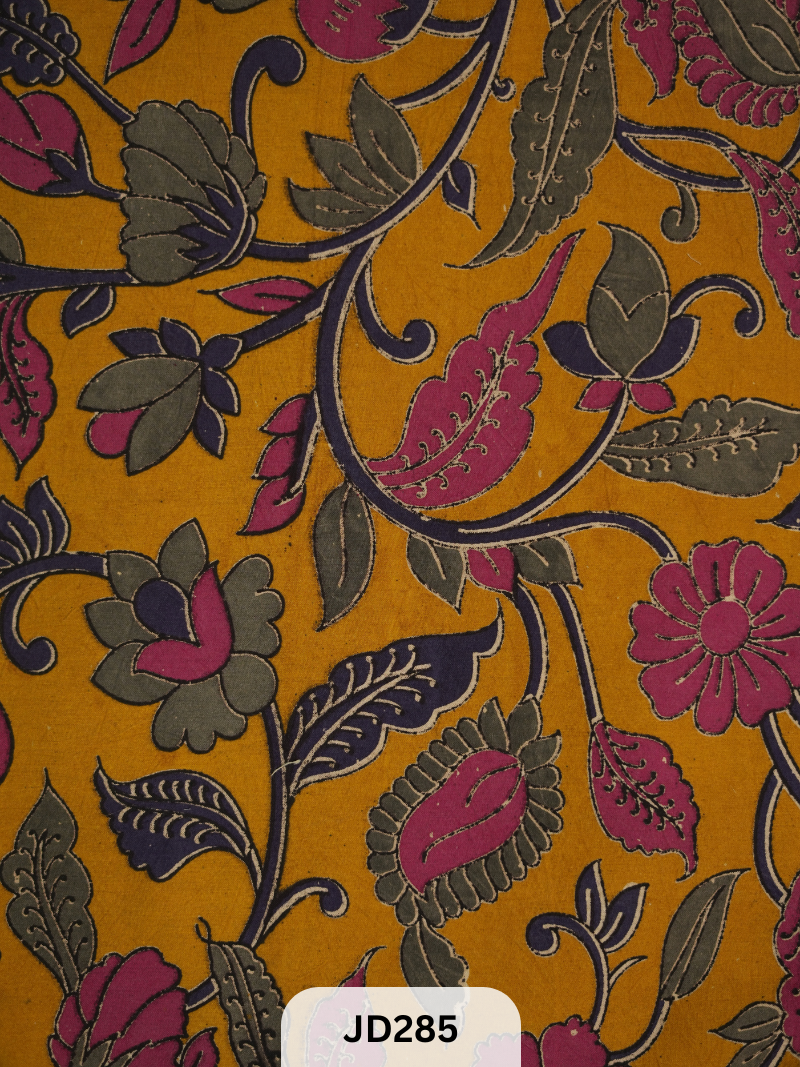 Kalamkari Hand printed - Fabric -1mtr