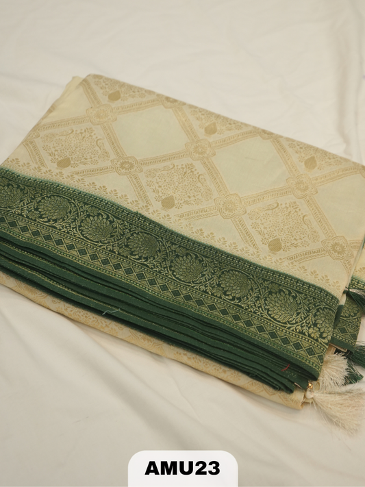 RUSSIAN SILK SAREE WITH BORDER