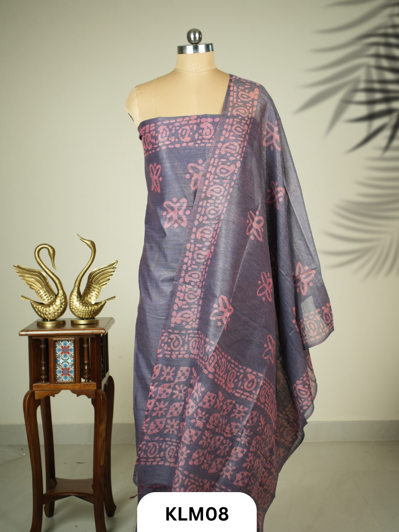 Semi Tussar Salwar Unstitched 3Pc Set